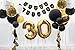 PAXCOO Black and Gold Birthday Decorations with Happy Birthday Banner Black Gold Balloons and Party Supplies for 20st, 30th, 40th, 50th, 60th, 70th,75th, 80th Birthday