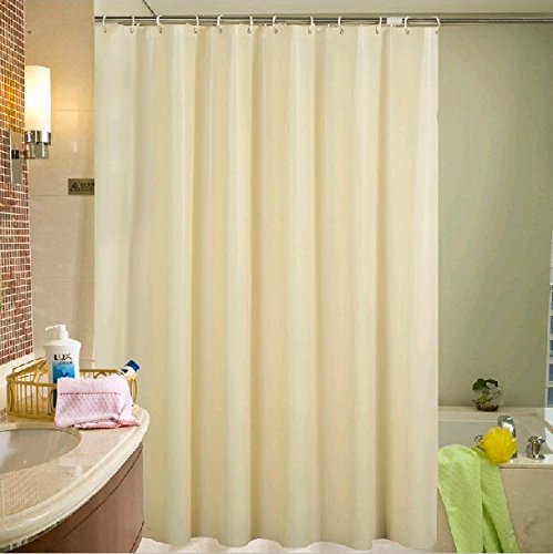 Ufelicity Modern Decor Environmental Shower Curtain Liner PEVA No More Mildews and Water Repellent with Metal Grommets, Solid Beige, 48 x 72