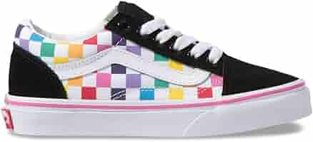 kids rainbow checkered vans