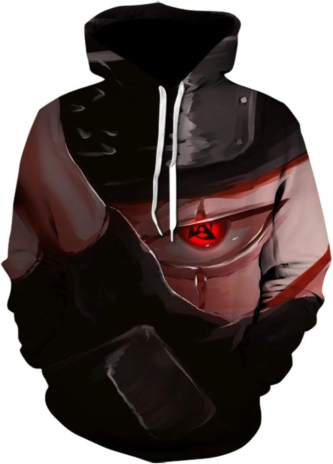 XKDZT Naruto Hoodie Anime Men Fashion 3D Sweatshirt Coat Sportswear Long Sleeve Pocket Tops