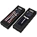 Bundle Monster Mens 2pc Heavy Duty Y-Back Adjustable Suspenders - blue/stripes