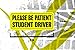 Zone Tech Effective Bumper Decal “Please Be Patient Student Driver” Car Magnet Black Block Lettering on Neon Yellow Background 3.5” X 9”- 1 Pack