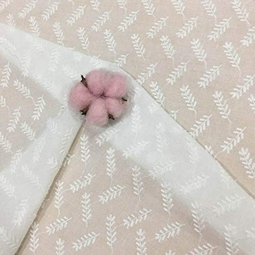 生地布綿100 白い綿布生地刺繍透かしレースおしゃれハンドメイド材料衣装ドレス