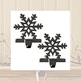 Iron Snowflake Stocking Hanger - Set of 2
