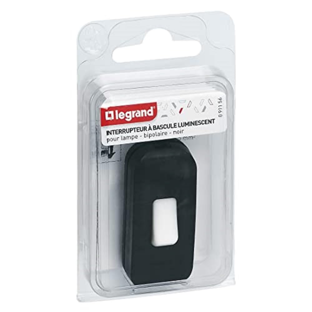 Legrand LEG91156 Toggle Switch Luminescent 2 A Flexible Wire Black