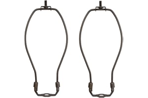Awclub Lamp Harp Holder, 6 Inch Rustic Bronze Detachable Harp for Table and Floor Lamps 2Pcs