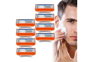 WHOVO 8 Razor Blade Refills for Gillette Fusion 5,Blades for Men,Razor Blade Refills