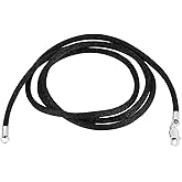 Beebeecraft 1 Box 3Pcs Thin Silk Necklace Cord 1mm Black Fibre Soft Rope Chain with Stainless Steel Lobster Clasp for Jewelry Making Pendant DIY Crafts