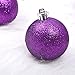 Xmas Balls, Plastic Christmas Baubles Tree Ornaments 24 Pack (Purple)