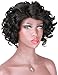 Short Lace Front Wigs for Black Women Natural Hair Heat Resistant Fiber Hair Synthetic Black Wigs Curly Bob Wig Mothers Day Gifts（10Inch, Black）