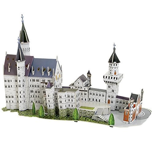 Bits and Pieces - Neuschwanstein Castle 3-D Puzzle - Explore History with this Wonderful Model - 151 Pieces, 17-3/4 x 7 x 11 Bits and Pieces - Neuschwanstein Castle 3-D Puzzle - Explore History with this Wonderful Model - 151 Pieces, 17-3/4" x 7" x 11"