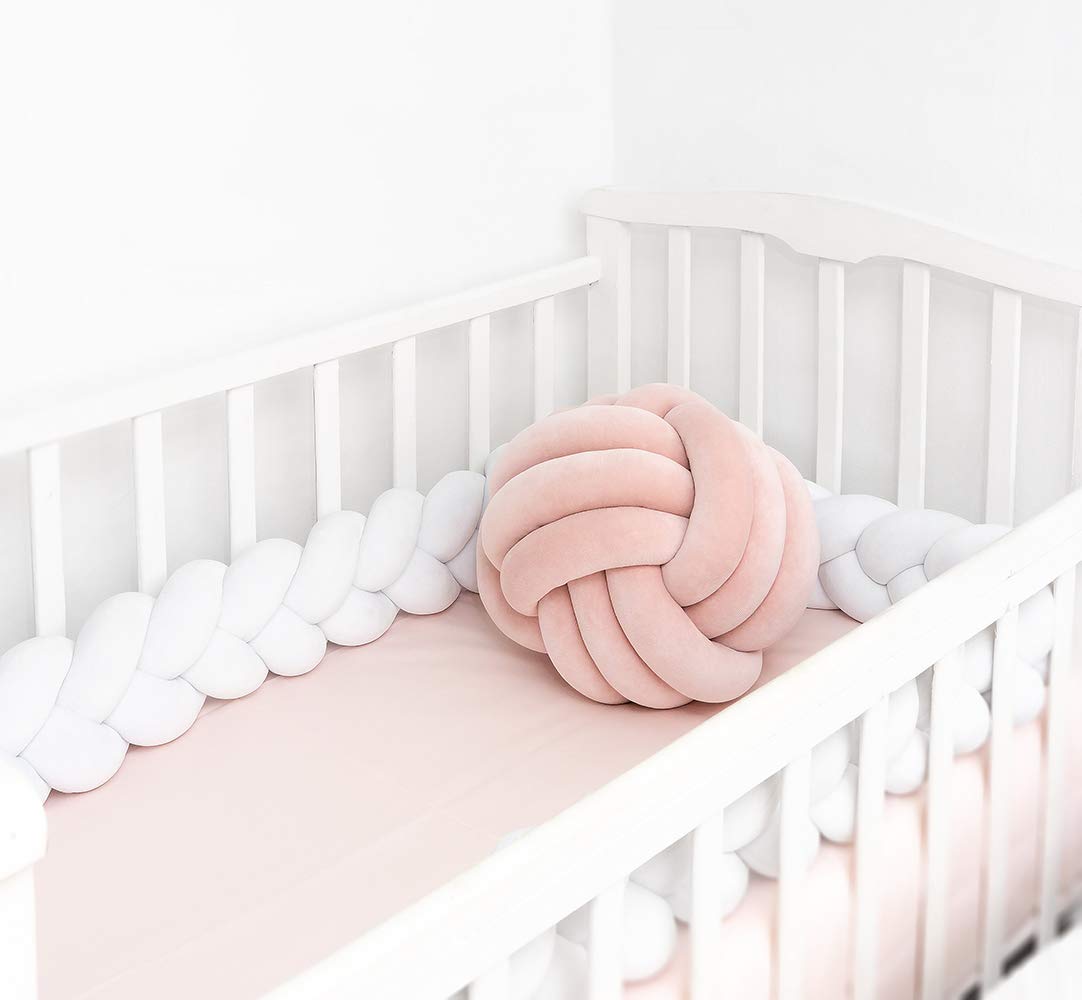 baby crib bumper knotted