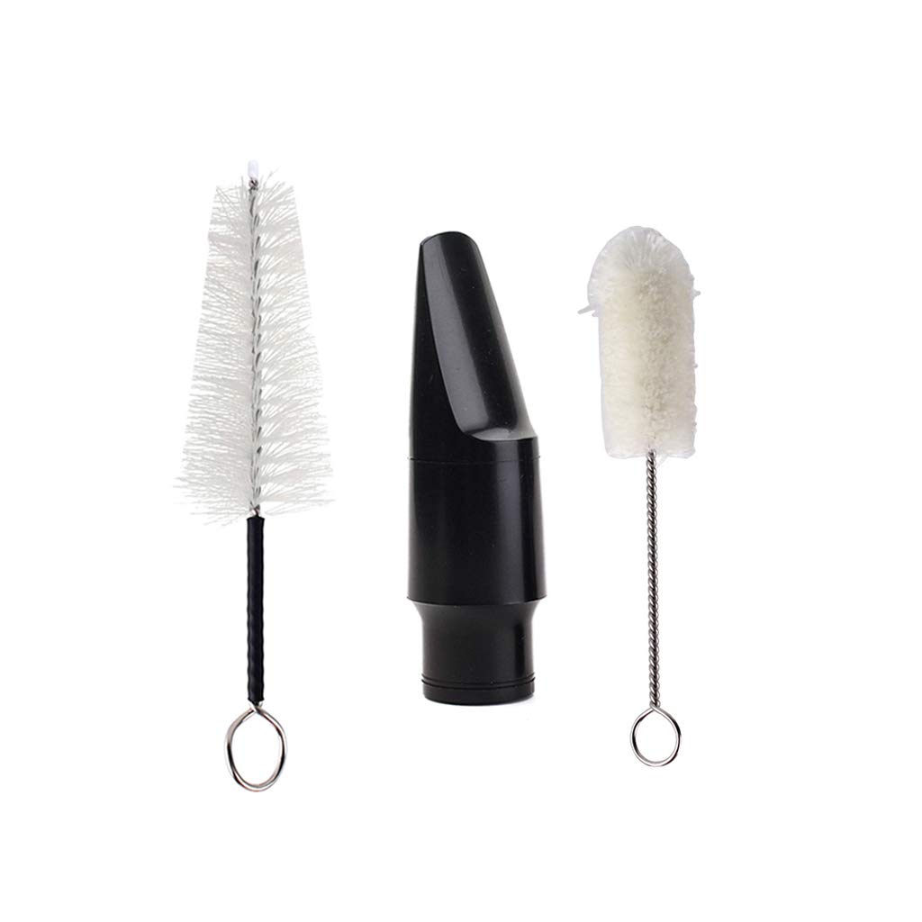 Alnicov Alto Saxophone Mouthpiece Bakelite Mouthpiece with 2 Cleaning Brushes for Musical Instruments Accessaries