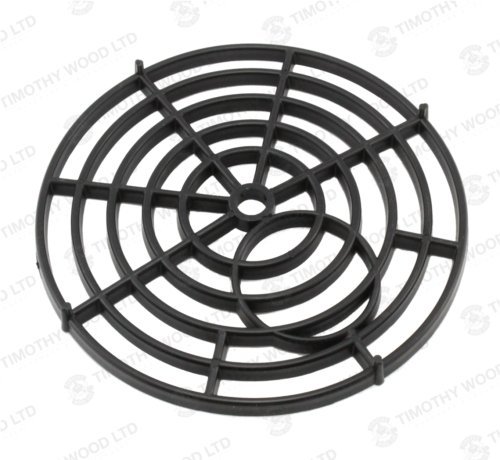 Black Round 7" 175mm Stadium Plastic Drain Grate Gully Grid Cover