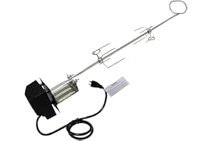 BBQration Upgraded SUS304 Gas Grill Rotisserie Kit for Weber 7519 Genesis E-300, Genesis S-300 Gas Grill, Weber Gas Grill Rotisserie Replacement, 32 1/4 Inch Stainless Steel Square Spit Rod