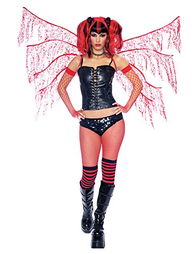 Costume-Accessory Dark Nymph Wings Red Halloween Costume Item - 1 size
