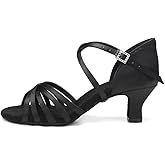 HIPPOSEUS Women's Latin Dance Shoes Open Toe Ballroom Salsa Dance Practice Shoes Suede Sole