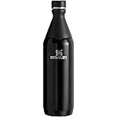 Stanley All Day Slim Bottle 20 oz | Twist On Lid with Leakproof Seal | Slim Design for Travel & Gym | Insulated Stainless Steel | BPA-Free | Black