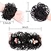 Stamped Glorious 100% Real Human Bun Extensions Mixed Brown Messy Hair Scrunchies chignon hairpiece natural hair for women Kids Donut Updo Ponytail Hair Chignons (Natural Black), 2 Count