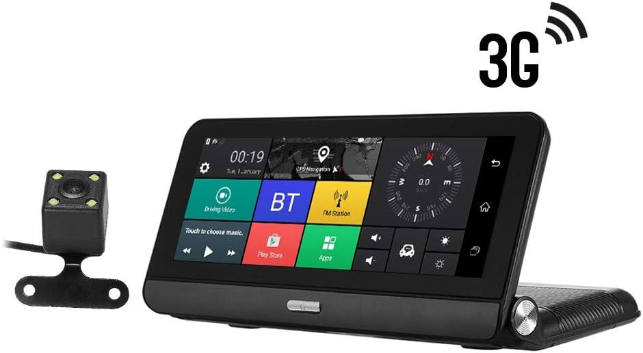 Oliwui 3G WiFi Touch IPS 1080P Dual Lens Navigation Parking Surveillance GPS DVR Dash Cam Camera