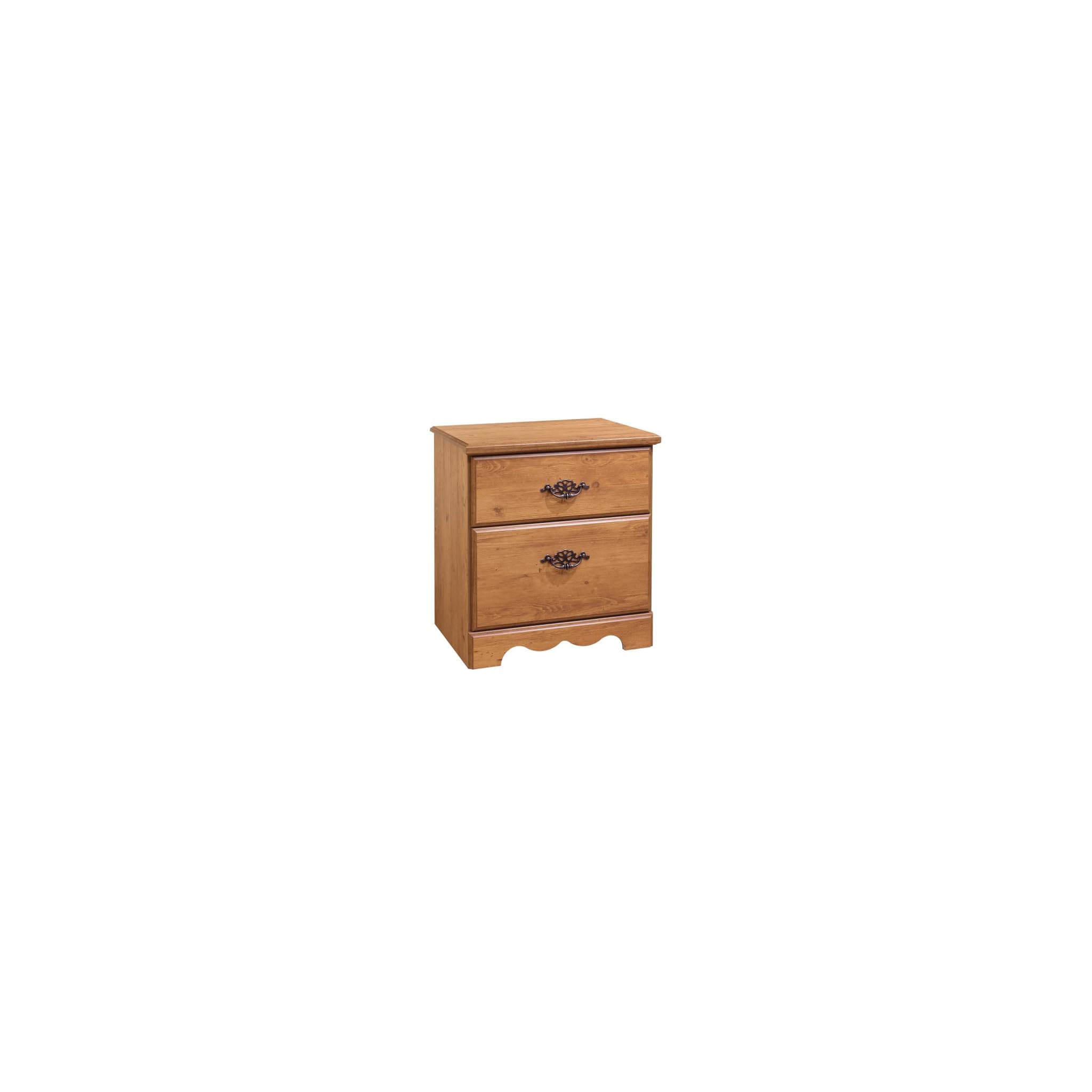 South Shore Prairie Collection 2Drawer Nightstand, Country Pine with Antique Handles LAVORIST