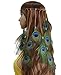 Peacock Feather Headband Peacock Feather Hair Band Weave Headpieces Bohemia Tribal Indian Hippie Headban Headpiece Hair Accessorie for Masquerade Fancy Dress Carnival Festival,Adjustable Length