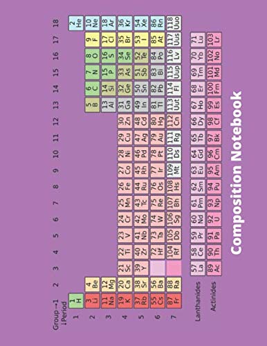 Notebook Periodic Table: Lined Composition Notebook (Journal Book Diary) (8.5 x 11 College Rule)