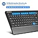 VicTsing Ultra-thin Wireless Keyboard and Mouse Combo with Palm Rest, 2.4GHz Connectivity, Long Battery Life - Black
