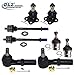 DLZ 8 Pcs Front Suspension Kit-2 Upper 2 Lower Ball Joint 2 Inner 2 Outer Tie Rod End Compatible with Dakota 4WD 1997 1998 1999, Durango 4WD 1998 1999 K7242 K7267 ES3398 ES3446T ES3447T