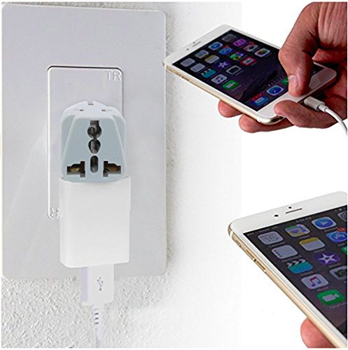 European Plug Adapter, Unidapt Adapters for Europe, 2 in 1 input - EU Travel Plug Power Adapter, Schuko type E-F Outlet Wall Chargers, Euro, France, Germany, Spain (3 piece) - Thumbnail 4