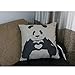 Dolphine Printed Create of Life Animal Style Cotton Linen Square Panda Pattern Sofa Simple Decorative Pillow Cases Cushion Cover 18x18 Inches