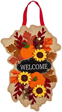 Amazon Com Evergreen Door Hanger Set Fall Floral Welcome Door
