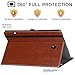 Ztotop Folio Case for Samsung Galaxy Tab A 10.5 Inch 2018(SM-T590/T595/T597), Leather Folding Stand Cover with Auto Wake/Sleep, Pencil Holder and Multiple Viewing Angles,Brown