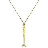 Lnmoieu Gold Fish Necklace for Women Beach Charm Pendant Ocean Jewelry