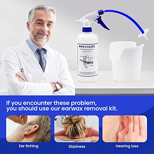 BOCOOLIFE Ear Wax Removal Tool, Ear Cleaning Kit, Ear Washer Irrigation