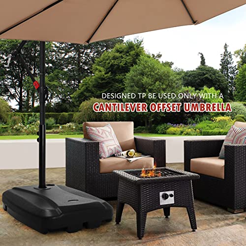 ABCCANOPY 132lbs Capacity Offset Patio Umbrella Base Sand/Water Filled