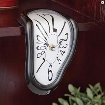 GeekGoodies Melting Table Desk Clock (Black)