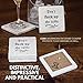 Marble Coasters for Drinks - Funny Housewarming Gifts Wedding Gift Or for Your Kitchen, Living Room & Coffee Table | Marble Home Decor Coaster Set
