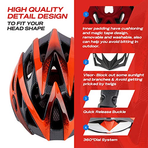 MOON Bike Helmet for Adult Road Cycling Helmet Mountain Bike Helmets