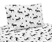 Sweet Jojo Designs Black and White Woodland Moose Twin Sheet Rustic Patch Collection-3 Piece Set