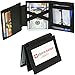 alpine swiss Men's Genuine Leather Magic Wallet 1 ID Window 9 Card Slots 2 Sided Billfold, Black, One Size