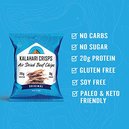 Kalahari Biltong Crisps Original Flavor Air Dried Beef Chips 20g