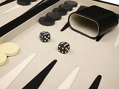 Deluxe Backgammon Set - 18" Classic Board, Black