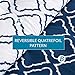 Bedsure Queen Comforter Set 7 Pieces - Navy Blue Quatrefoil Comforters Queen Size, Lightweight Bedding Sets for All Season, Bed in a Bag with Comforters, Sheets, Pillowcases & Shams