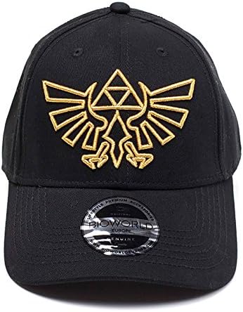 Zelda Baseball Cap Gold Triforce Hyrule Logo Official Nintendo Black