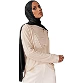 Muslin Hijab Scarf for Women Long Headscarves Solid Head Wraps Soft Pashminas Shawls