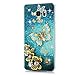 Mavis's Diary Galaxy Note 5 Case - 3D Handmade Bling Colorful Diamonds Gold Butterflies with Shiny Sparkle Rhinestone Gems Crystal Clear Full Body Protection Hard PC Case Cover