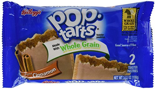 Kellogg's Whole Grain Frosted Pop-Tart, Cinnamon, 21.1 Ounce (Pack of 72)