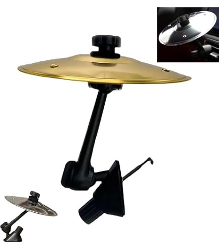Mini Cymbale Pour Bouche D'aération De Voiture - 14x13.5x3.5cm, Métal - Accessoire Fun Pour Conducteur, Percussion Sur Tableau De Bord - 5