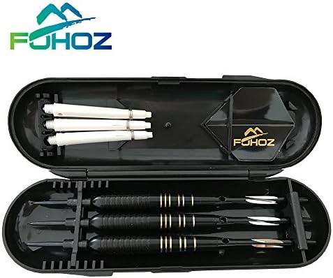 FOHOZ Dart Board Games Supplies For Sale Set Brass Fat Round Sharpener Stickers Professional Darts With Aluminium Alu Shafts And Darts Needle Flights 3pcs/Set 23 Grams